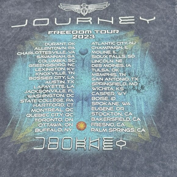 Journey Concert Freedom Tour 2023 Tshirt Men Size S Rock Band 50th Anniversary - Picture 6 of 12